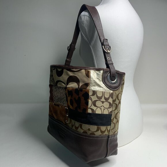 Vintage Coach brown and tan - Picture 4 of 8